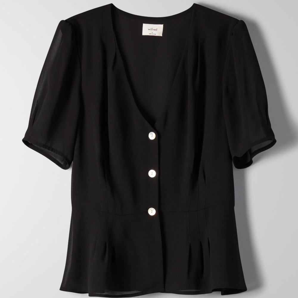 Wilfred Button Front Blouse - Picture 3 of 5
